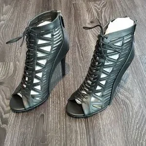 Anne michelle sales lace up heels